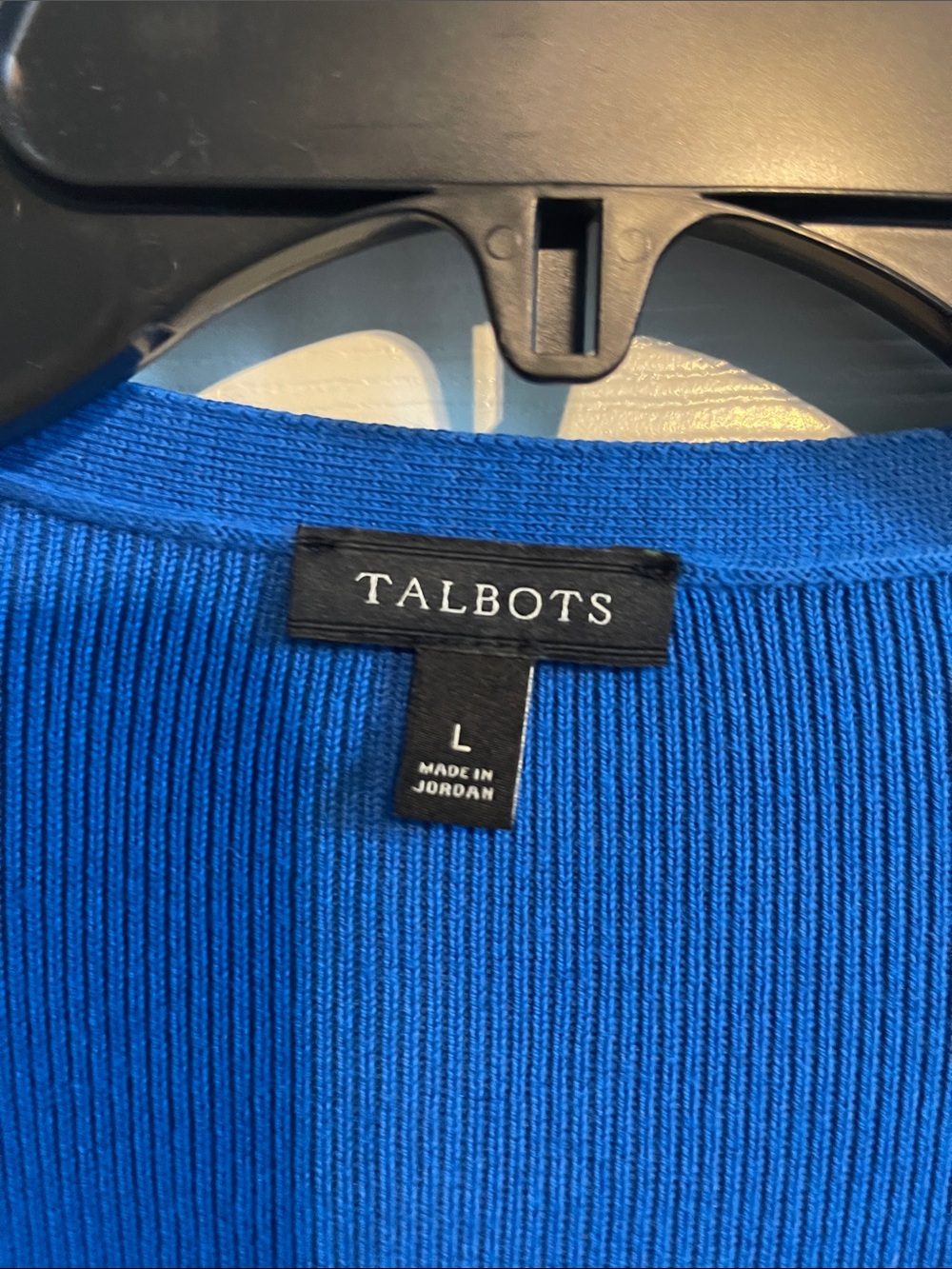 Talbots Royal Blue Open-Front Ruffle-Hem Cardigan - Picture 2 of 4